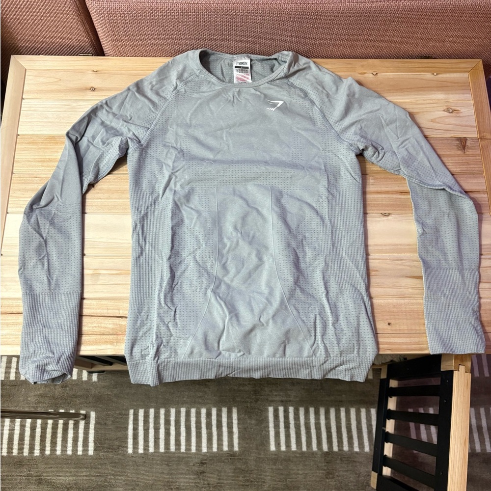 Gymshark Gray Vital Seamless 2.0 Long Sleeve Top